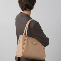 Lancaster Ida Double Tote Shoulder Bag 470-85 Natural In Beige