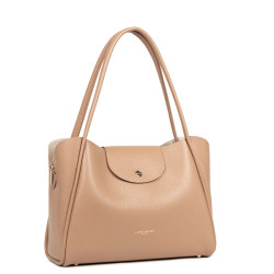 Lancaster Ida Double Tote Shoulder Bag 470-85 Natural In Beige