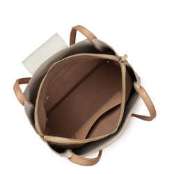 Lancaster Ida Double Tote Shoulder Bag 470-85 Natural In Beige