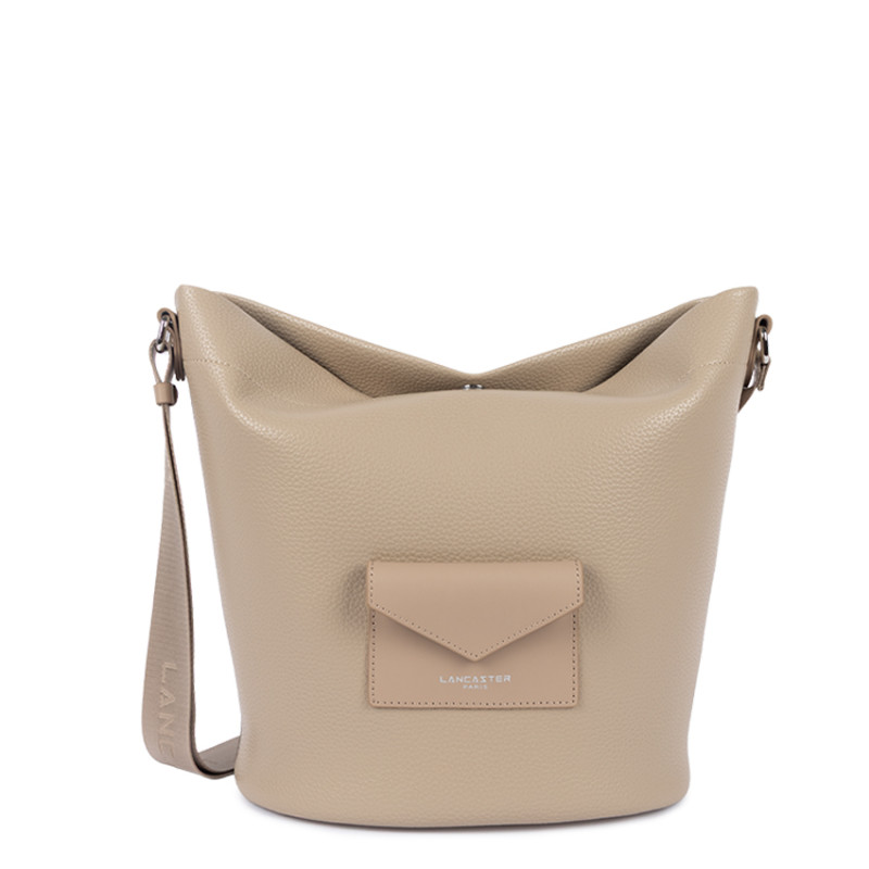 Lancaster Maya Double Kba Sac Seau En Cuir 517-107 Beige Foncé
