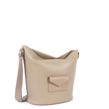 Lancaster Maya Double Kba Bucket Bag with Leather Trim 517-107 Dark...