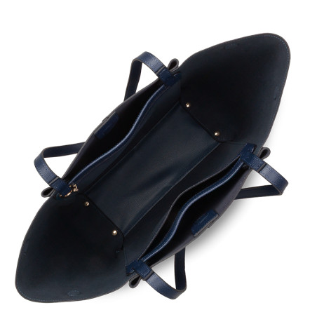 Lancaster Sierra Haus Sac Cabas et Epaule 538-011 Bleu Foncé ouvert