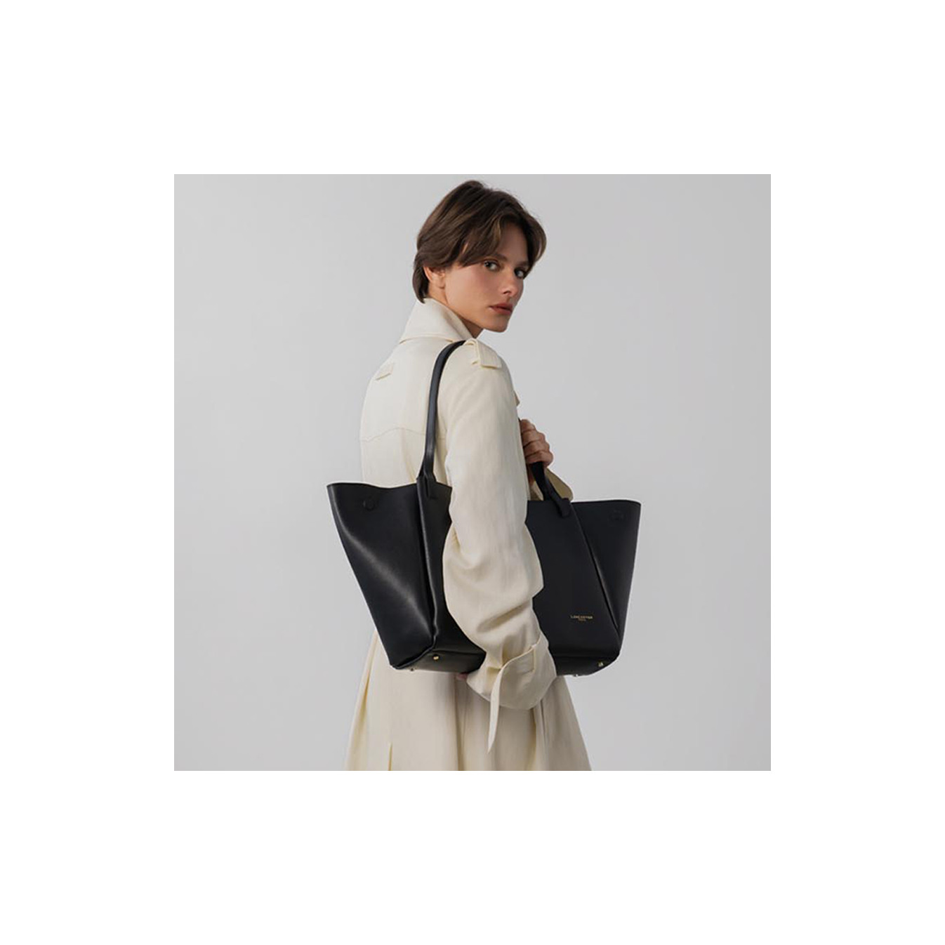 Lancaster Sierra Haus Large Tote Bag and Shoulder 538-012 Black