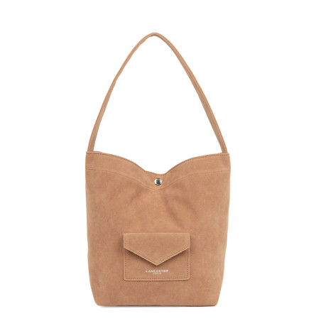 Lancaster Suedine KBA Mini Bucket Bag 518-060 Mocha