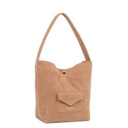 Lancaster Suedine KBA Mini Bucket Bag 518-060 Mocha