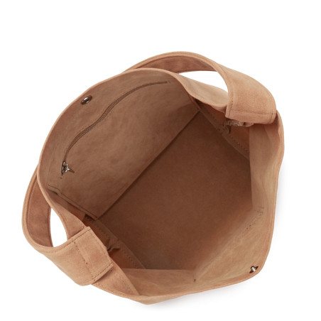Lancaster Suedine KBA Mini Bucket Bag 518-060 Mocha