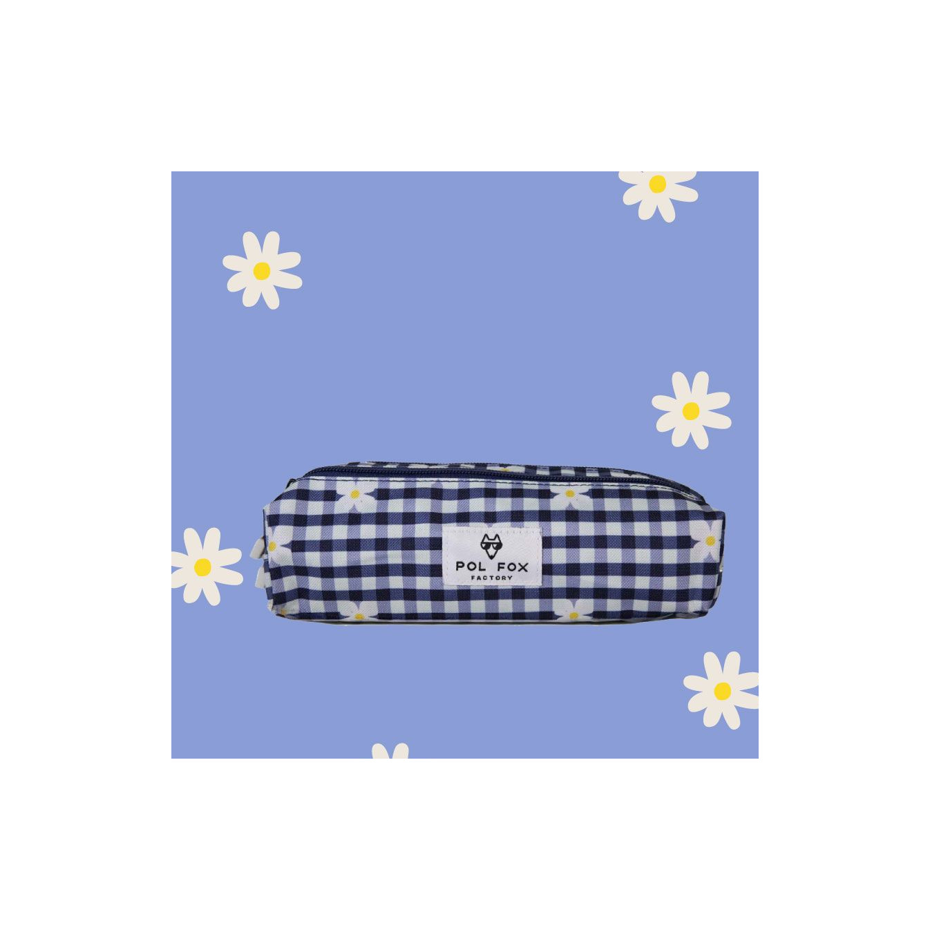 Pol Fox Double Compartment Daisy Pencil Case
