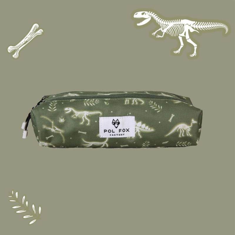 Pol Fox Double Compartment Jurassic Pencil Case