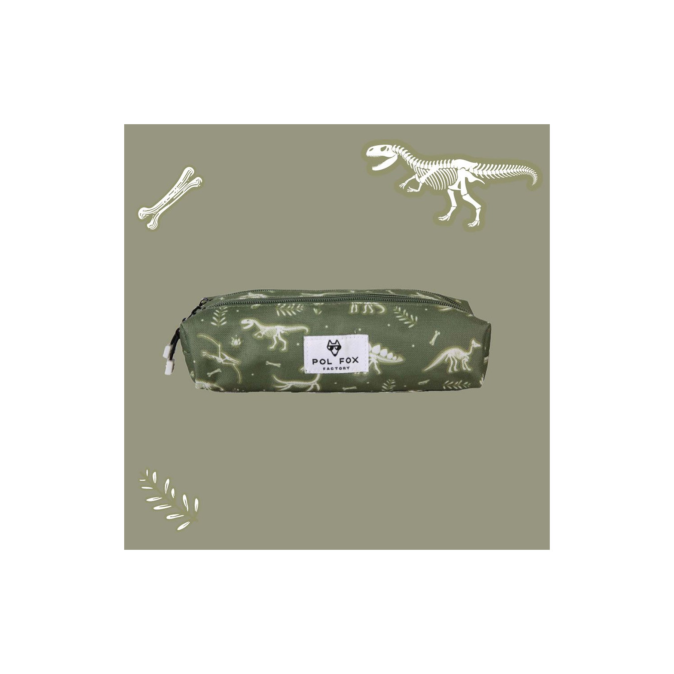 Pol Fox Double Compartment Jurassic Pencil Case