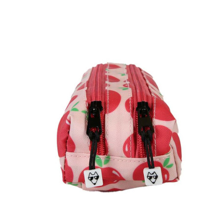 Pol Fox Double Compartment Pencil Case Pompom