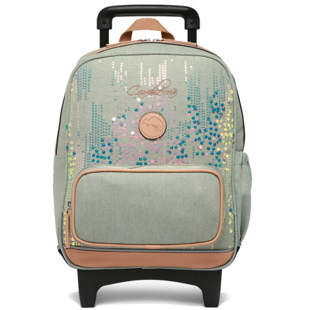 Caméléon Vintage Fantasy Sac A Dos A Roulettes 50cm Holographic Denim face