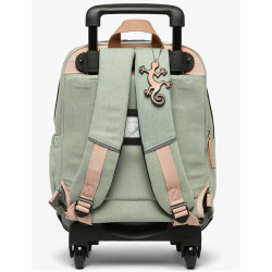 Caméléon Vintage Fantasy Sac A Dos A Roulettes 50cm Holographic Denim bretelles