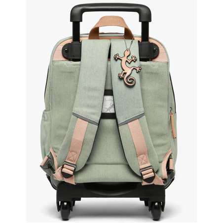 Caméléon Vintage Fantasy Sac A Dos A Roulettes 50cm Holographic Denim bretelles
