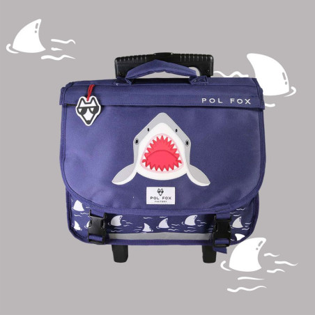Pol Fox Trolley School Bag 38cm Shark