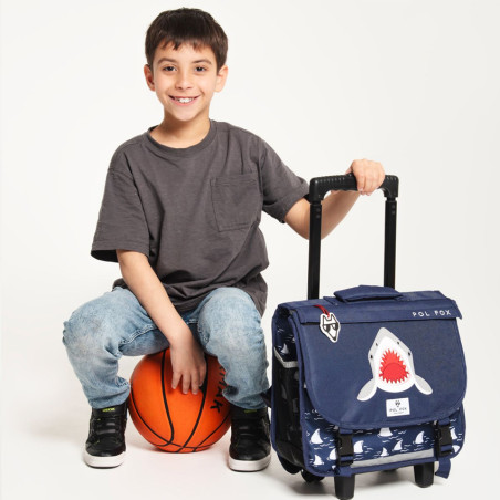 Pol Fox Trolley School Bag 38cm Shark