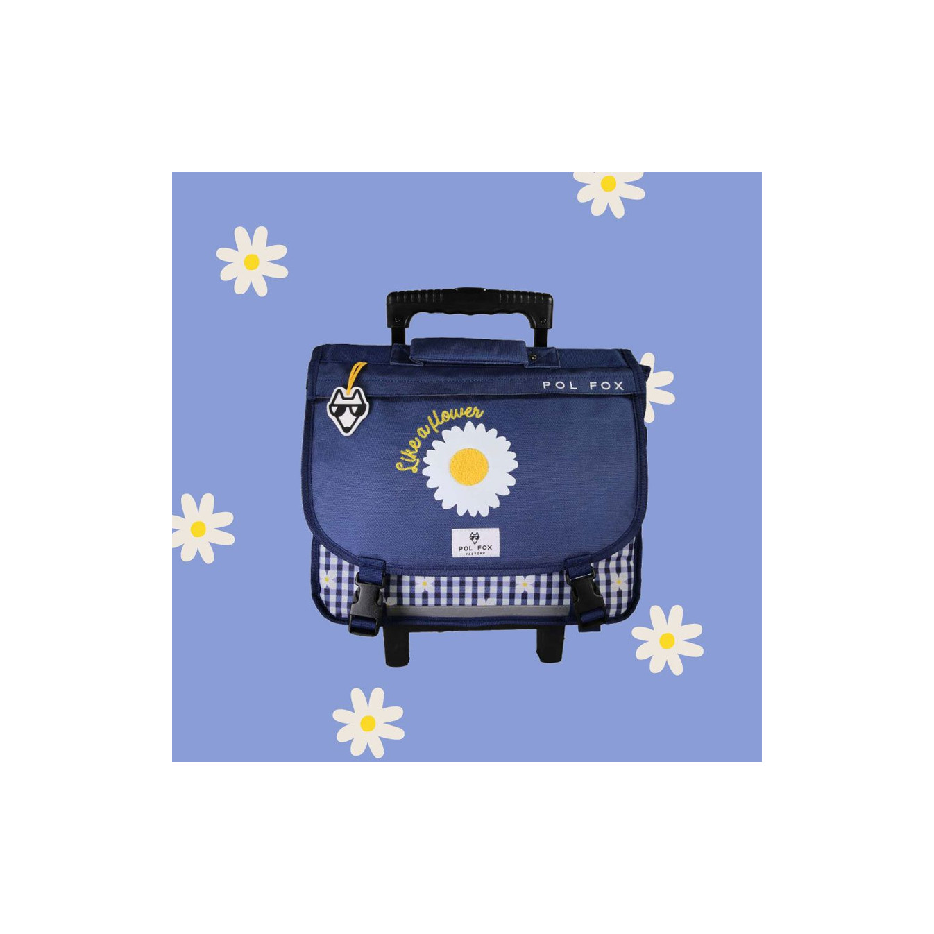 Pol Fox Trolley School Bag 38cm Daisy