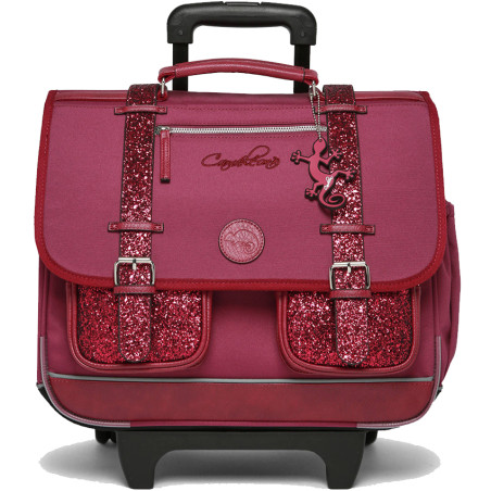 Chameleon Vintage Fantasy Wheeled School Bag 41cm Glossy Cherry