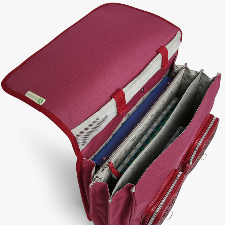 Caméléon Vintage Fantasy Cartable A Roulettes 41cm Glossy Cherry interieur