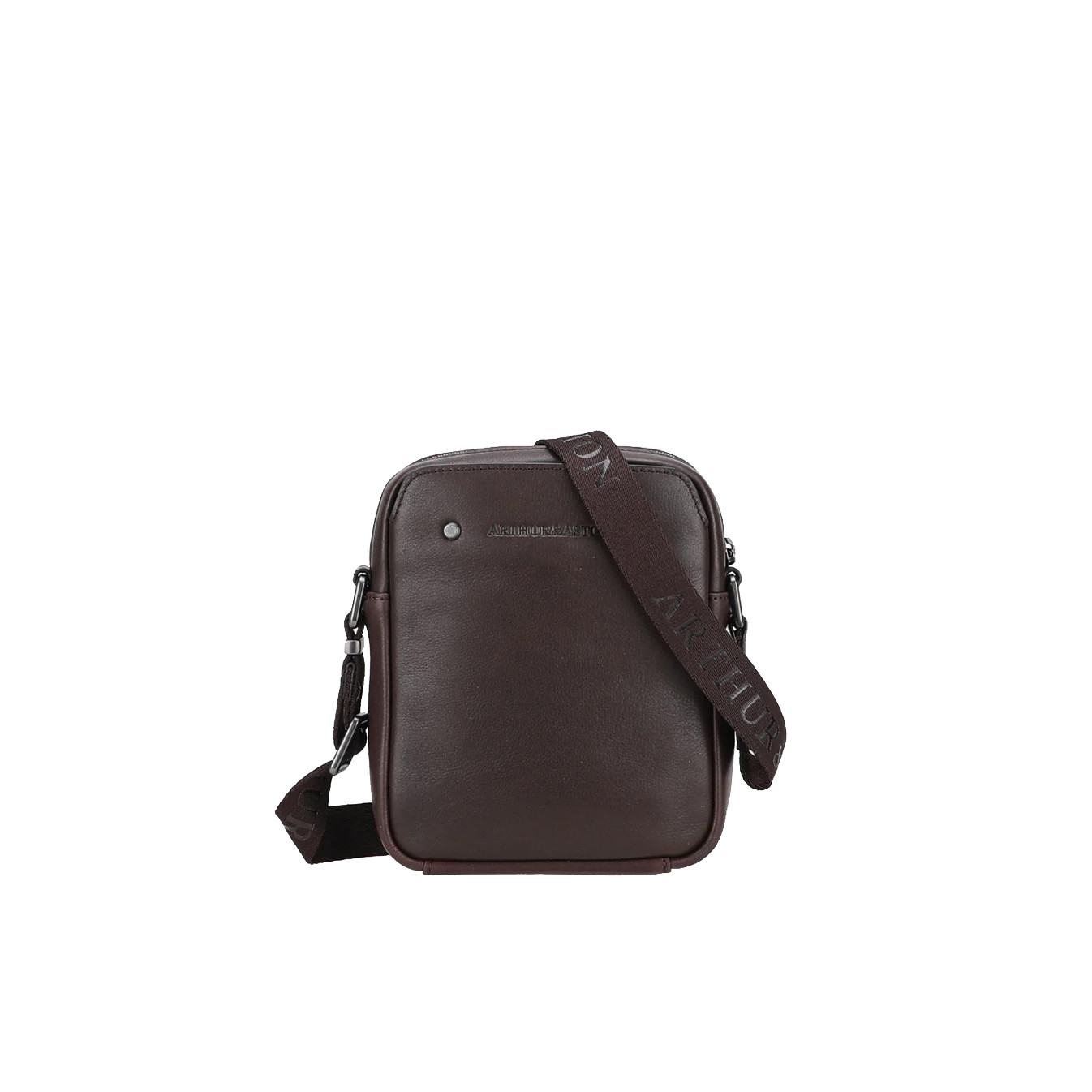 Arthur and Aston Danny Small Crossbody Bag for Men in Chestnut Leather