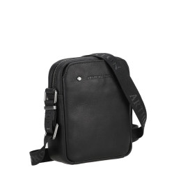 Arthur and Aston Danny Small Crossbody Bag for Men in Black Leather
