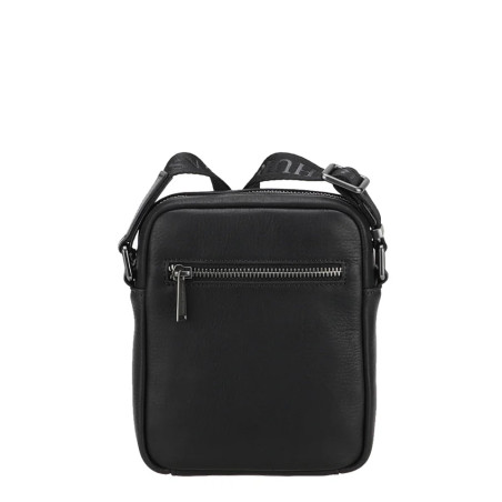 Arthur and Aston Danny Small Crossbody Bag for Men in Black Leather