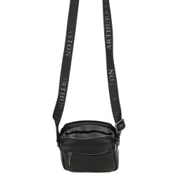 Arthur and Aston Danny Small Crossbody Bag for Men in Black Leather