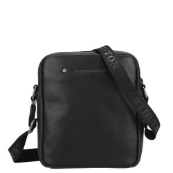 Arthur and Aston Danny Large Crossbody Bag for Men in Black Leather