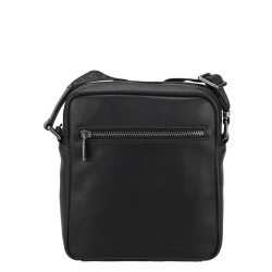 Arthur and Aston Danny Large Crossbody Bag for Men in Black Leather