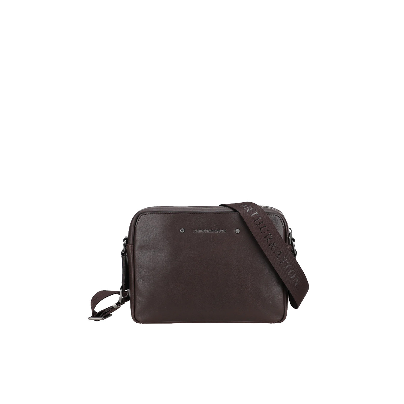 Arthur and Aston Danny Small Satchel for Men in Chestnut Leather