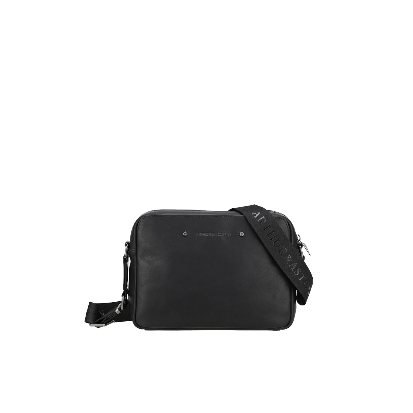 Arthur and Aston Danny Small Satchel for Men in Black Leather