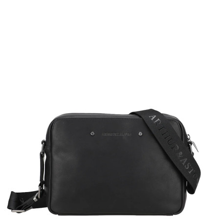 Arthur and Aston Danny Small Satchel for Men in Black Leather