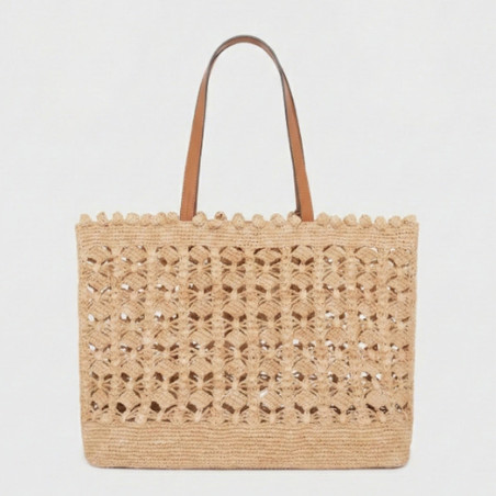Gérard Darel Sandra Raffia Tote Bag with Twine