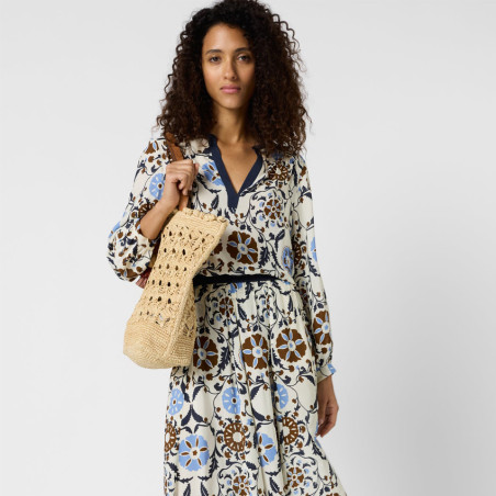 Gérard Darel Sandra Raffia Tote Bag with Twine