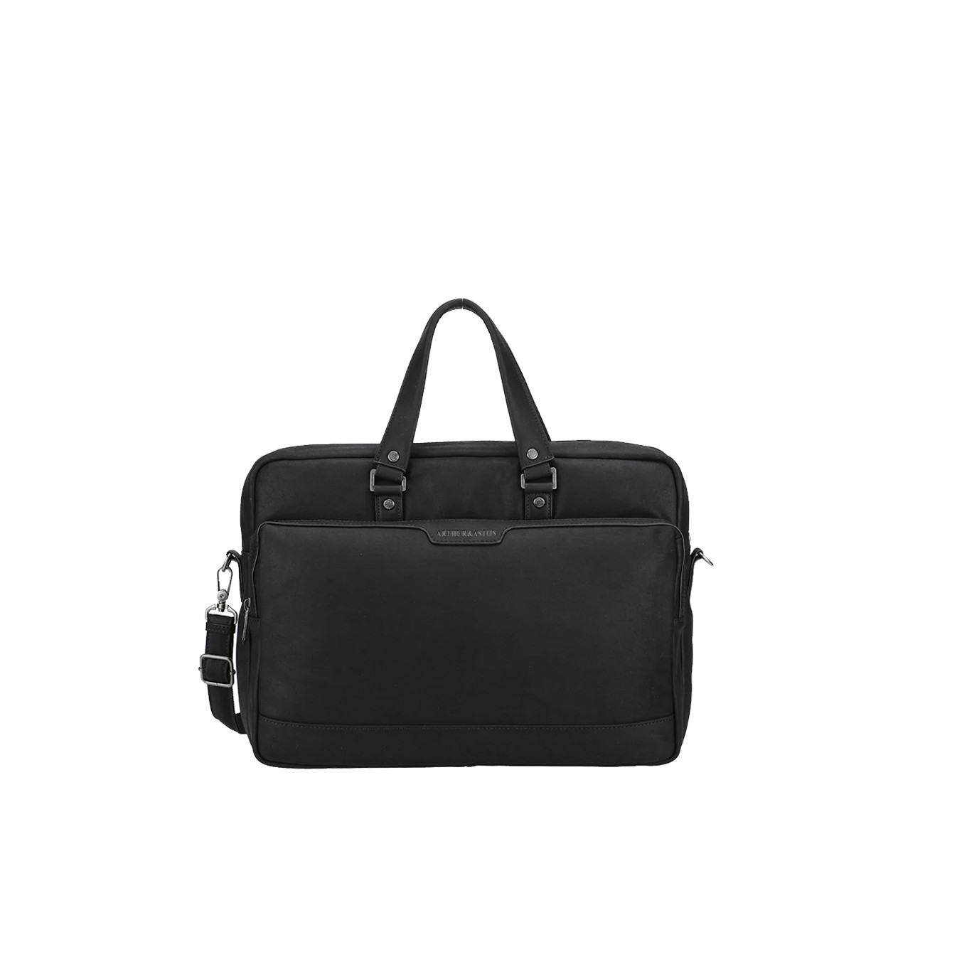 Arthur & Aston Arsène Large Document Holder in Leather for Men - Black