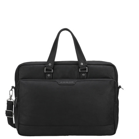 Arthur & Aston Arsène Large Document Holder in Leather for Men - Black