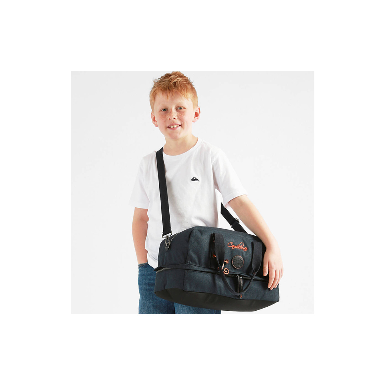Cameleon Vintage Urban Sports Bag Navy Orange Stitchin