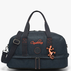 Cameleon Vintage Urban Sports Bag Navy Orange Stitchin