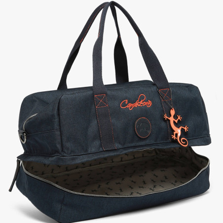 Cameleon Vintage Urban Sports Bag Navy Orange Stitchin