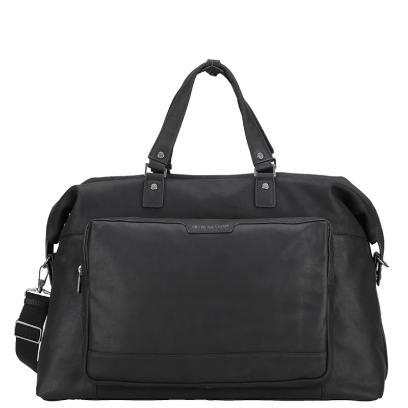 Arthur & Aston Arsène Carry-On Travel Bag in Black Leather