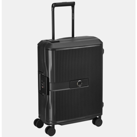 Delsey Vauban Hard Shell Carry-On Suitcase 4 Wheels 55 CM TSA Black