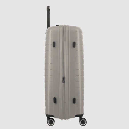Jump Inlu Rigid Expandable Suitcase 4 Wheels TSA 68cm Beige