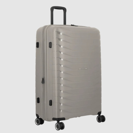 Jump Inlu Rigid Expandable Suitcase 4 Wheels TSA 68cm Beige