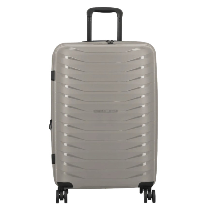 Jump Inlu Rigid Expandable Suitcase 4 Wheels TSA 68cm Beige