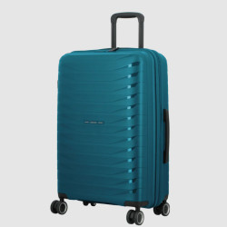 Jump Inlu Rigid Expandable Suitcase 4 Wheels TSA 68cm Petrol Blue