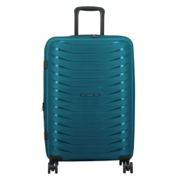Jump Inlu Rigid Expandable Suitcase 4 Wheels TSA 68cm Petrol Blue