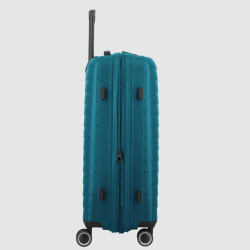 Jump Inlu Rigid Expandable Suitcase 4 Wheels TSA 68cm Petrol Blue