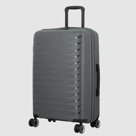 Jump Inlu Rigid Expandable Suitcase 4 Wheels Tsa 68Cm Grey