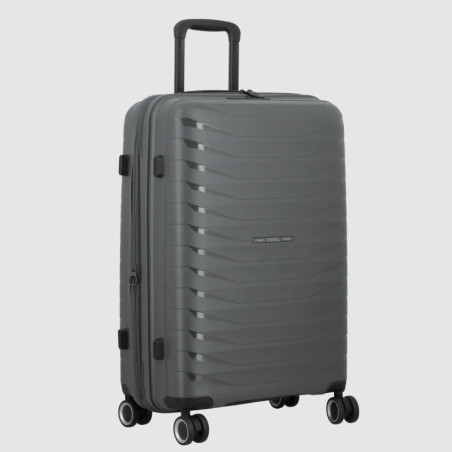 Jump Inlu Rigid Expandable Suitcase 4 Wheels Tsa 68Cm Grey