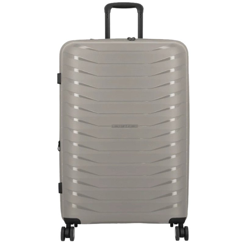 Jump Inlu Rigid Expandable Suitcase 4 Wheels Tsa 78Cm Beige