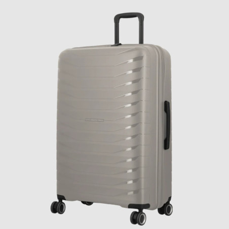 Jump Inlu Rigid Expandable Suitcase 4 Wheels Tsa 78Cm Beige